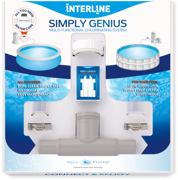 Interline Simply Genius Navulset – 4 Waterverzorgingscartridges Voor Het Simply Genius Systeem